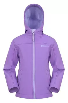 Детская непромокаемая куртка из софтшелла Exodus Mountain Warehouse, фиолетовый