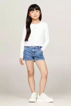 Детская незаменимая футболка с длинными рукавами Tommy Hilfiger, белый