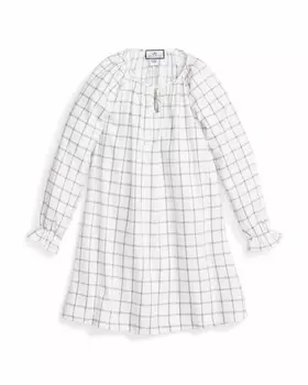Детская ночная рубашка в клетку Delphine Tattersall, размер 6M-14 Petite Plume