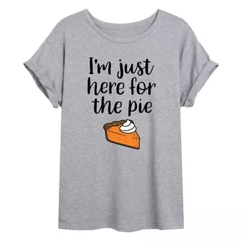 Детская объемная футболка с рисунком «Here For The Pie» в честь Дня благодарения Licensed Character