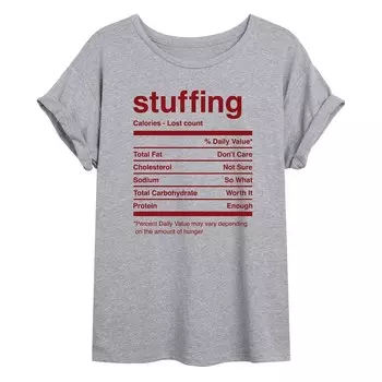 Детская объемная футболка с рисунком «Stuffing Facts» в честь Дня благодарения Licensed Character, серый