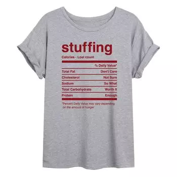Детская объемная футболка с рисунком «Stuffing Facts» в честь Дня благодарения Licensed Character