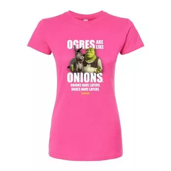 Детская облегающая футболка Shrek Like Onions Licensed Character, розовый