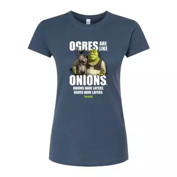 Детская облегающая футболка Shrek Like Onions Licensed Character, синий