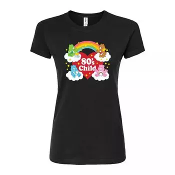Детская облегающая футболка в стиле 80-х годов Care Bears Juniors' Care Bears Licensed Character, черный
