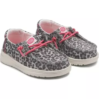 Детская обувь без шнурков Wendy Toddler от Heydude, leopard multi