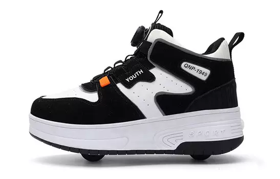 Детская обувь для повседневной носки, для начальной школы, средняя высота Kading, белый/черный