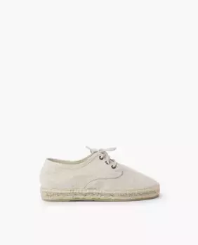 Детская обувь на шнуровке на подошве эспадрильи Pisamonas, цвет Crudo