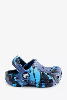 Детская обувь с мраморным узором Crocs, синий