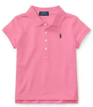 Детская одежда Polo Ralph Lauren Рубашка-поло в сетку для маленьких девочек 2T-6X, розовый