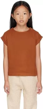 Детская оранжевая футболка из органического хлопка Coco Village
