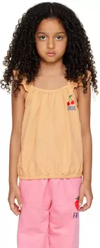 Детская оранжевая майка с оборками Jellymallow