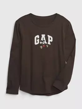 Детская органическая футболка Gap, коричневый