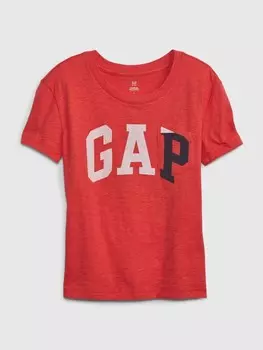 Детская органическая футболка с логотипом Gap, красный