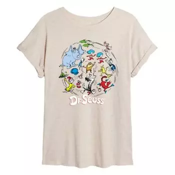 Детская оверсайз футболка с персонажами Dr Seuss Licensed Character, бежевый