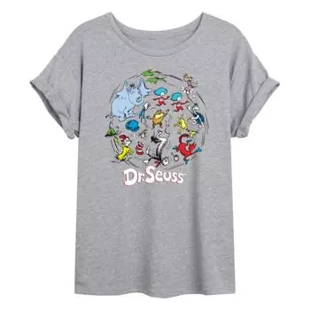 Детская оверсайз футболка с персонажами Dr Seuss Licensed Character, серый