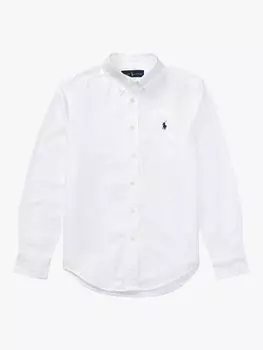 Детская оксфордская рубашка-поло Ralph Lauren, белый