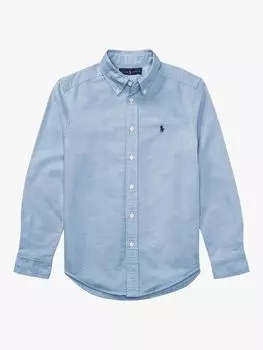 Детская оксфордская рубашка-поло Ralph Lauren, синий