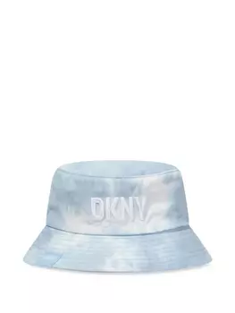 Детская панама с принтом тай-дай Dkny Kids, синий