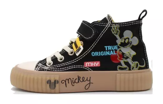 Детская парусиновая обувь Детская высокая Disney, черный