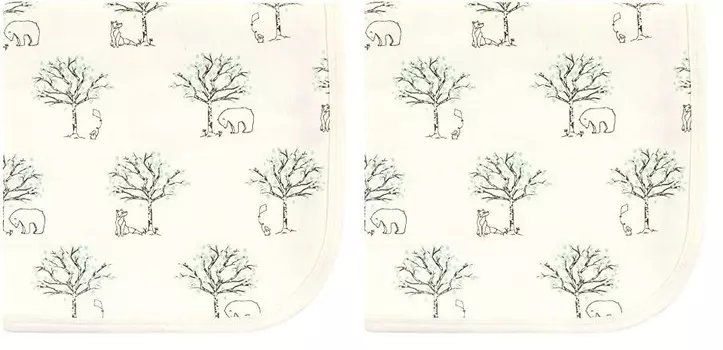 Детская пеленка из органического хлопка Touched by Nature унисекс, универсальное одеяло для приема и приема, березы, один размер (2 шт. в упаковке), Birch Trees