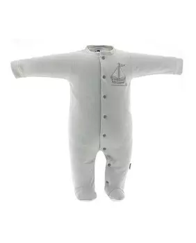 Детская пижама с вышивкой в виде парусника Cambrass, серый