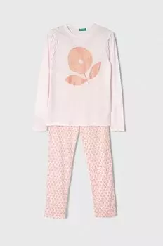Детская пижама United Colors of Benetton, розовый