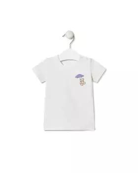 Детская пляжная футболка белого цвета с зонтиком и Bold Bear Tous, цвет Rosa