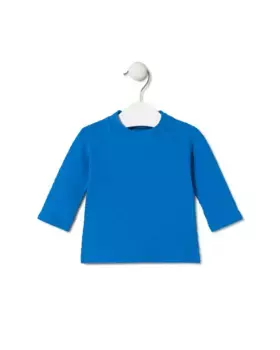 Детская пляжная футболка с жаккардовым логотипом Tous, синий