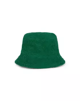 Детская пляжная шапочка из жаккардовой хлопчатобумажной махровой ткани с логотипом TOUS, зеленый