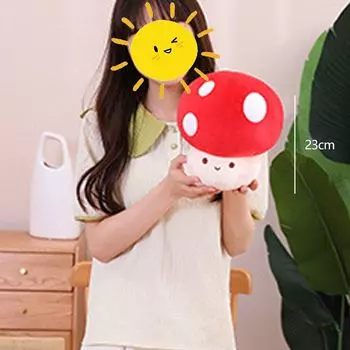 Детская плюшевая игрушка 360Home, кукла-гриб, подушка 23 см