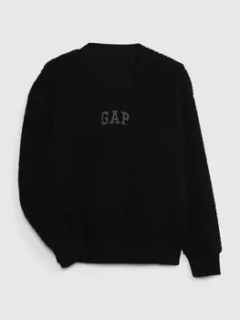 Детская плюшевая толстовка Gap, черный