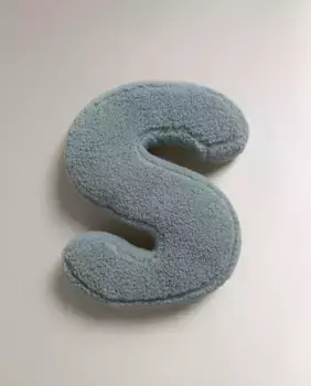 Детская подушка с буквой S Zara Home, синий