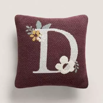 Детская подушка Zara Home Letter D, бордовый