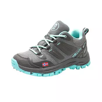 Детская походная обувь Rondane Водонепроницаемая Антрацит/Мята TROLLKIDS, цвет grau