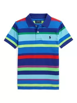 Детская полосатая рубашка-поло Ralph Lauren, тихоокеанская полоса