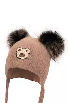 Детская полушерстяная шапка LINDOR IIA Jamiks, коричневый