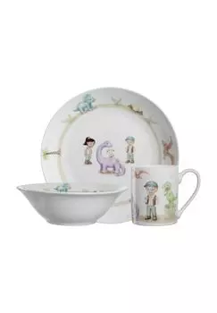 Детская посуда Дино, 3 шт Leonardo, mehrfarbig