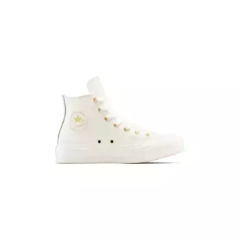 Детская повседневная обувь Chuck Taylor All Star Eva Lift Gold Luxe Leather Converse, белый