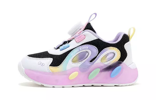 Детская повседневная обувь для детей, кроссовки, кроссовки Hello Kitty, черный/белый/фиолетовый