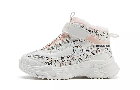 Детская повседневная обувь для детей, кроссовки, кроссовки Hello Kitty, бежевый/фиолетовый