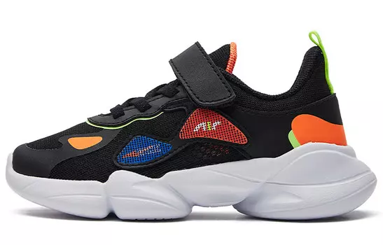 Детская повседневная обувь для детей, кроссовки, кроссовки Erke Kids, цвет Positive black/fluorescent fresh orange