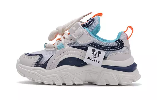 Детская повседневная обувь для детей, кроссовки, кроссовки Disney, бежевый/синий