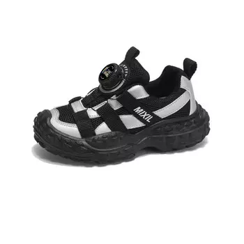 Детская повседневная обувь для детей, кроссовки, кроссовки Mulinsen, черный