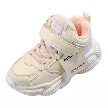Детская повседневная обувь для детей, кроссовки, кроссовки Bobdog, цвет White/warm pink 53030
