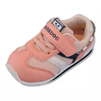 Детская повседневная обувь для детей, кроссовки, кроссовки Bobdog, цвет Orange Pink / Beige