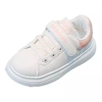 Детская повседневная обувь для детей, кроссовки, кроссовки Bobdog, цвет White/Fruit Pink 13008