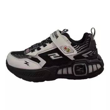 Детская повседневная обувь для детей, кроссовки, кроссовки Skechers Kids, черный/белый
