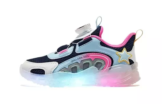 Детская повседневная обувь для дошкольников, кроссовки, кроссовки Qiaodan, цвет Graphite blue/skyline blue