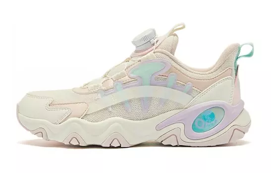 Детская повседневная обувь для начальной школы, кроссовки, кроссовки Qiaodan, бежевый/розовый